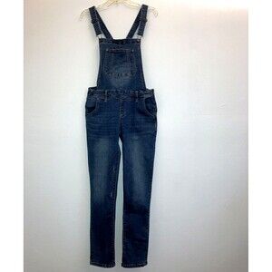 WALLFLOWER M Cotton Stretch Denim Bib Overalls Skinny Jeans Jumpsuit THE TOMBOY